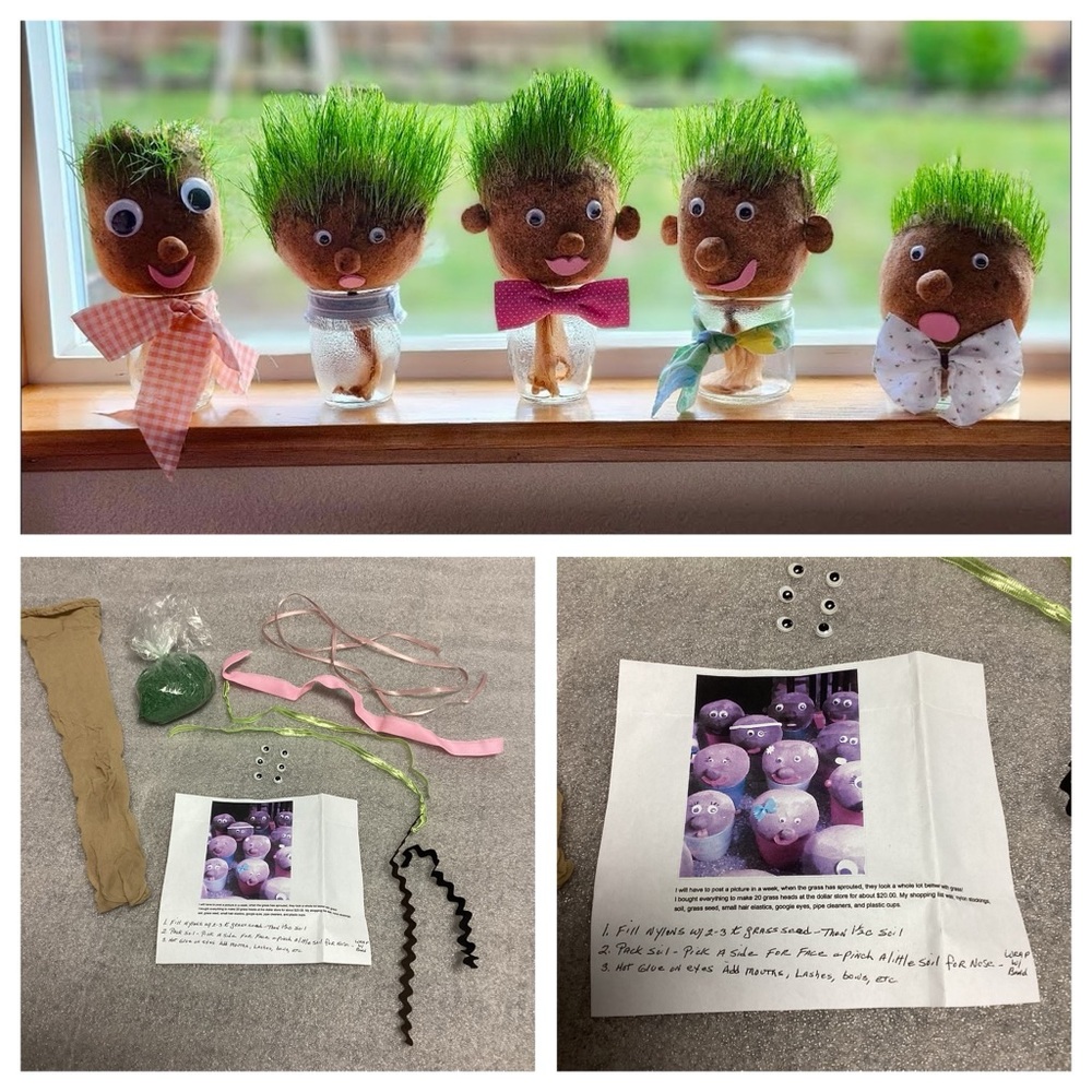 Grassheads Craft Kit with Ribbons and Accessories